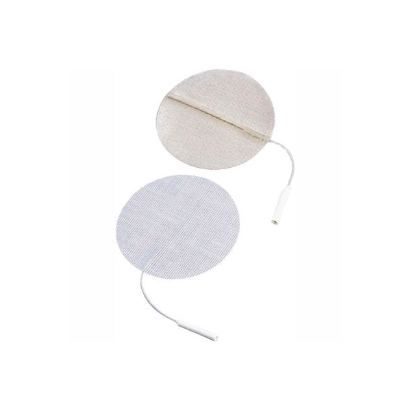 Dura-Stick Premium Electrodes, 2" Round, Stainless Steel Mesh, 40/Case